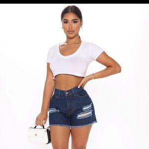 All the time dark Denim shorts